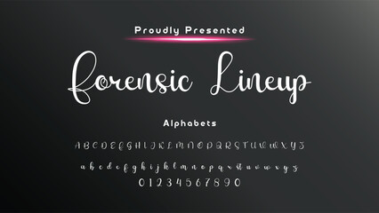Bold and script alphabets. Vector font duo