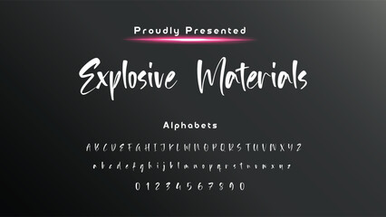 Bold and script alphabets. Vector font duo