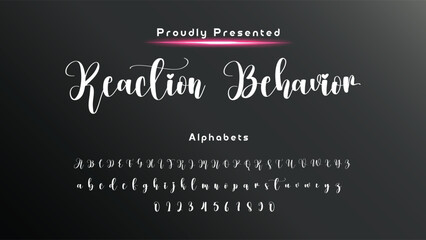 Bold and script alphabets. Vector font duo