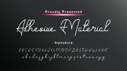 Bold and script alphabets. Vector font duo