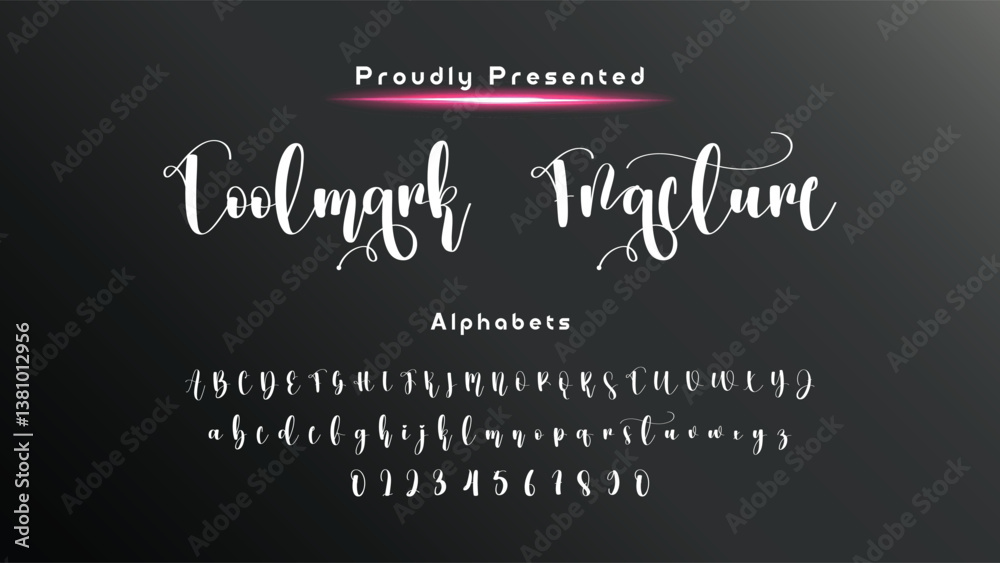 Fototapete bold and script alphabets. vector font duo