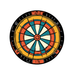 Vintage Dartboard Illustration