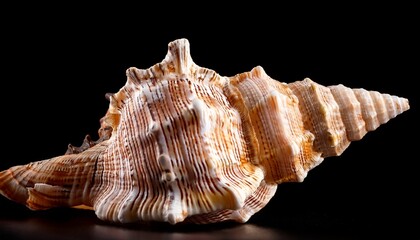 Obraz premium ramose murex shell on black background