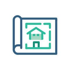 Fototapeta premium Creative House Design Layout Icon for Designers