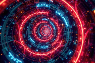 Interlocking circles creating a hypnotic optical illusion, circle, curve, design