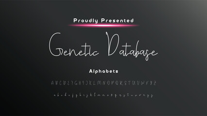 Bold and script alphabets. Vector font duo
