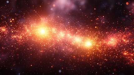 Naklejka premium Cosmic Nebula: A Celestial Tapestry of Stars and Stardust