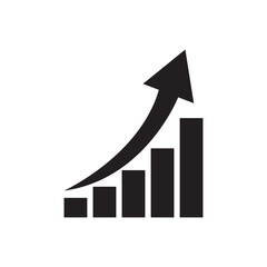 business graph on white background