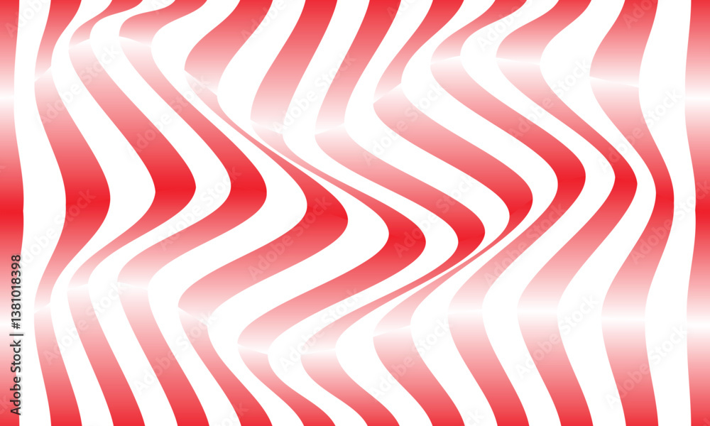 Poster abstract geometric red white gradient wave line pattern can be used background, banner, poster.