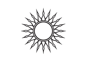 Naklejka premium Sun silhouette Vector