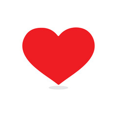 Red heart on white background. Vector illustration eps 10