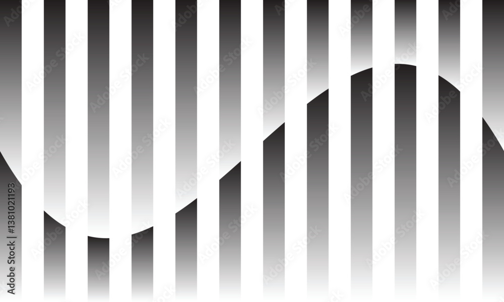 Poster abstract geometric gradient wavy line pattern art can be used background, banner, poster.