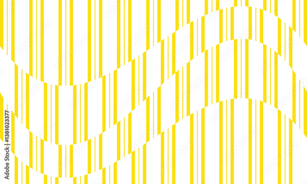 Poster abstract geometric yellow big small irregular wave line pattern can be used background, banner, post