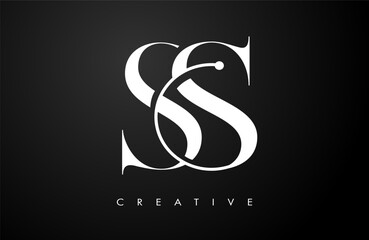 SS Serif letter Logo Design. Elegant ss vector alphabet letters concept symbol.