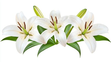 Fototapeta premium Elegant White Lily Bouquet