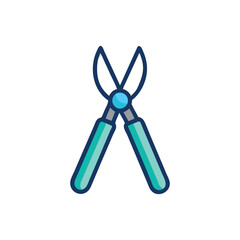  Stylish Metal Shears Icon Illustration