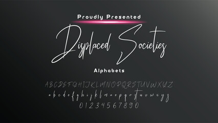 Hand drawn vector alphabet. Modern monoline signature script font. Elegant Signature Font. Best Alphabet Beautiful Calligraphy Signature Font