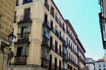 The vibrant neighborhood in Madrid, Spain