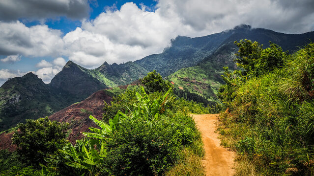 The landscape of Morogoro Mountains in Tanzania 