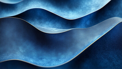 Blue background with a glowing light curved lines.