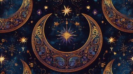 Celestial patterns in the night sky starry design art creation cosmic environment abstract viewpoint mystical concept