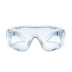Clear protective goggles ensuring safety and vision clarity with a sleek, modern design against a bright white background.