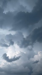 Obraz premium Dark swirling clouds forming a tempestuous storm, weather, natural disaster