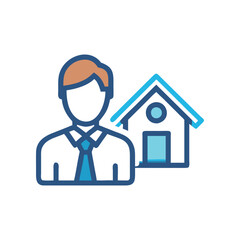  Dynamic Real Estate Agent Icon Design