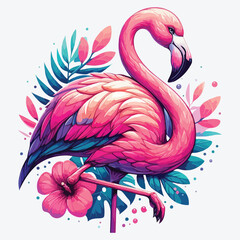 Pink flamingo. stock illustration ©  Design Stock