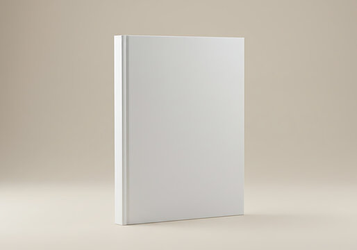 Blank white book mockup template for cover design presentation and branding projects library resource