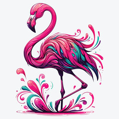 Pink flamingo. stock illustration ©  Design Stock