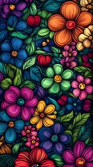 Vibrant Floral Wallpaper A Breathtaking 4K Mobile Wallpaper Masterpiece for Your Phone