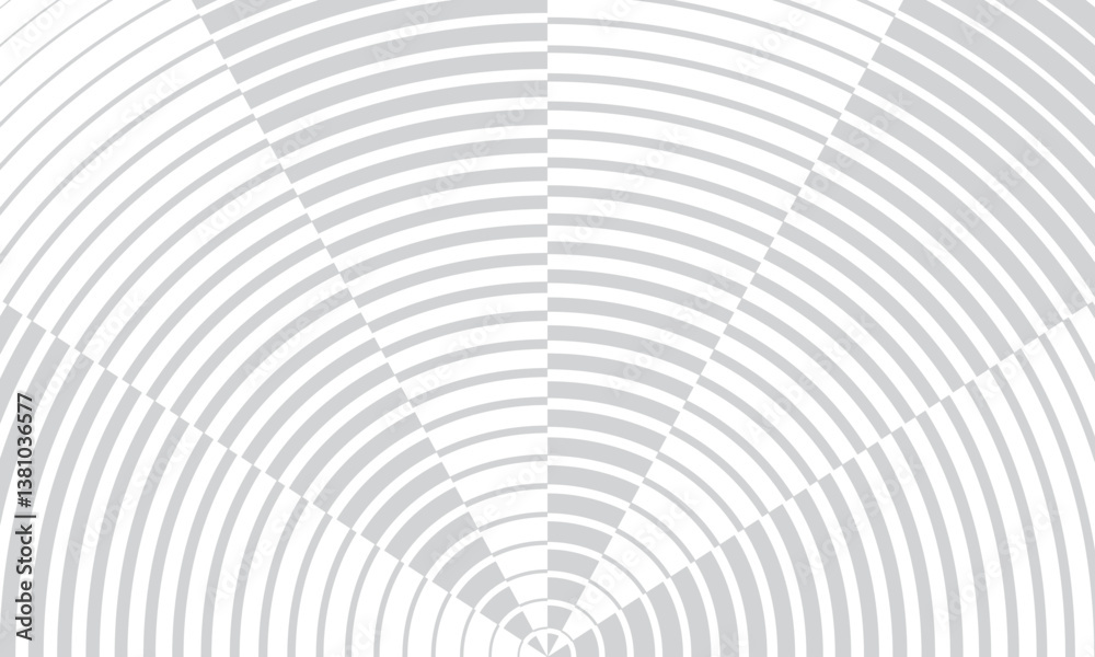 Poster abstract geometric grey thin to thick circular line pattern can be used background, banner, poster.