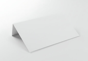 Blank white tent card mockup for table setting or product display presentation and branding template design