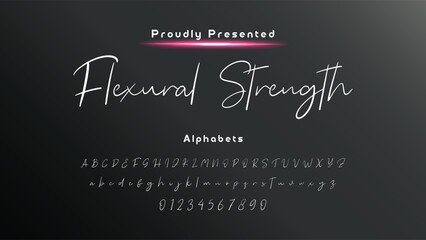 Hand drawn calligraphic vector monoline font. Distress signature letters. Modern script calligraphy type. ABC typography latin signature alphabet.