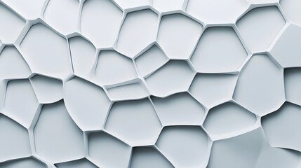 Naklejka premium Sleek Futuristic 3D Geometric Hexagon Pattern with Depth and Shadow