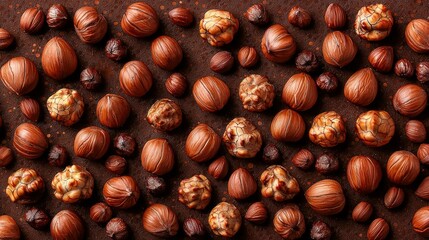 Obraz premium Aromatic Hazelnut Collection: A Nutty Delight