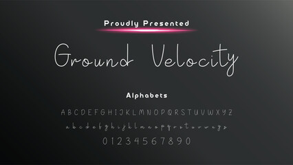 Hand drawn calligraphic vector monoline font. Distress signature letters. Modern script calligraphy type. ABC typography latin signature alphabet.