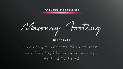 Hand drawn calligraphic vector monoline font. Distress signature letters. Modern script calligraphy type. ABC typography latin signature alphabet.