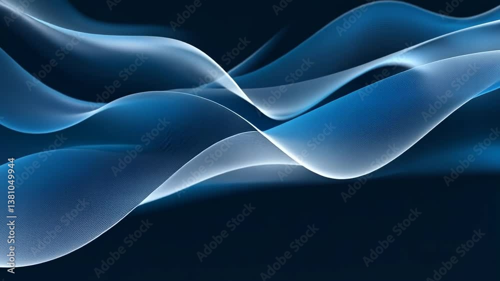 Poster digital wave background with smooth flow and dynamic design generative ai