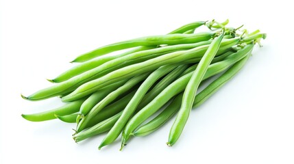 Fresh green beans ready for cooking or salad.