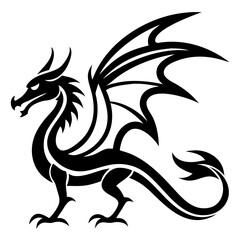 Majestic Dragon Silhouette Vector Art 