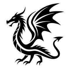 Majestic Dragon Silhouette Vector Art 