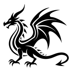 Majestic Dragon Silhouette Vector Art 