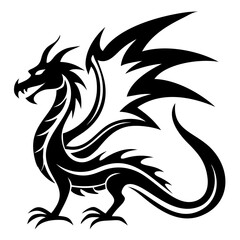 Majestic Dragon Silhouette Vector Art 