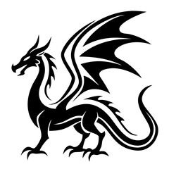 Majestic Dragon Silhouette Vector Art 