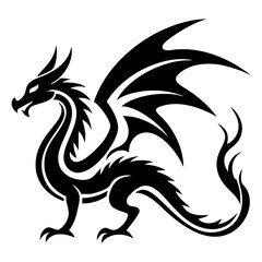 Majestic Dragon Silhouette Vector Art 
