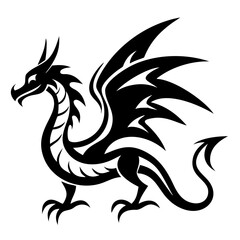 Majestic Dragon Silhouette Vector Art 
