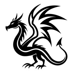 Majestic Dragon Silhouette Vector Art 