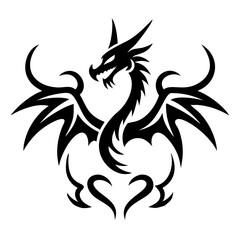 Majestic Dragon Silhouette Vector Art 